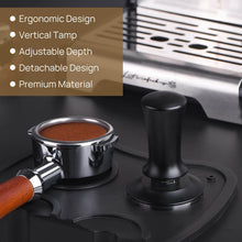 Load image into Gallery viewer, Attsky 53mm Spring Loaded Depth Adjustable Espresso Tamper for Portafilter | Spring Loaded Mechanism, Depth Adjustable Knob, Fits 53mm Basket, Stainless Steel Body, Non-Slip Handle, for Home Use