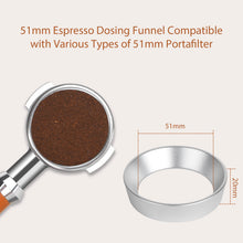 Load image into Gallery viewer, Attsky 51mm Portafilter Funnel, Espresso Dosing Funnel with Magnetic, Lightweight Aluminum Espresso Funnel, 51mm Dosing Funnel