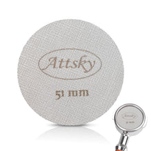 Load image into Gallery viewer, Attsky 51mm Espresso Puck Screen for 51mm Portafilter | 316 Stainless Steel, 1.7mm Thickness, 150um Mesh, Prevents Channeling, Even Water Distribution, Reusable, Dishwasher Safe