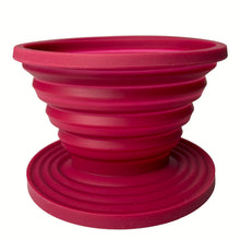 Load image into Gallery viewer, Attsky Collapsible Pour Over Coffee Dripper for Camp Coffee, Reusable Silicone Coffee Filter Holder for Camping Red