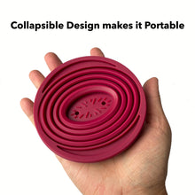 Load image into Gallery viewer, Attsky Collapsible Pour Over Coffee Dripper for Camp Coffee, Reusable Silicone Coffee Filter Holder for Camping Red
